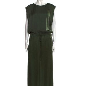 Vince Dark Green side slit dress